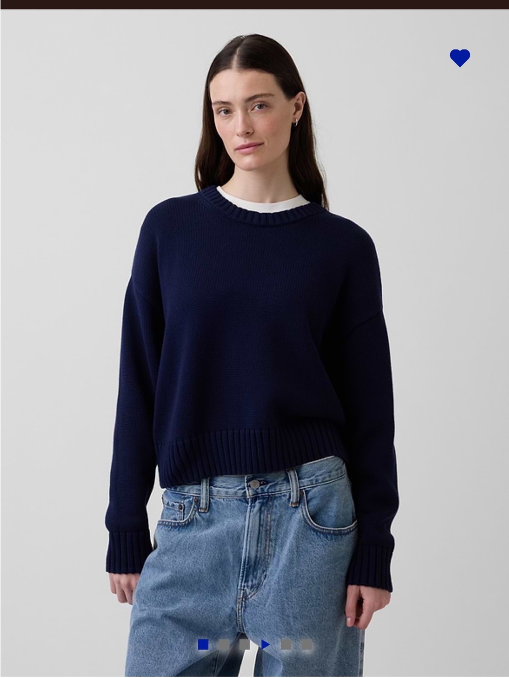 GAP Women's Navy Crewneck Sweater